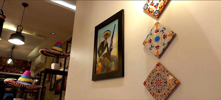 Décoration murale du restaurant Le Mexicain Centre Ville